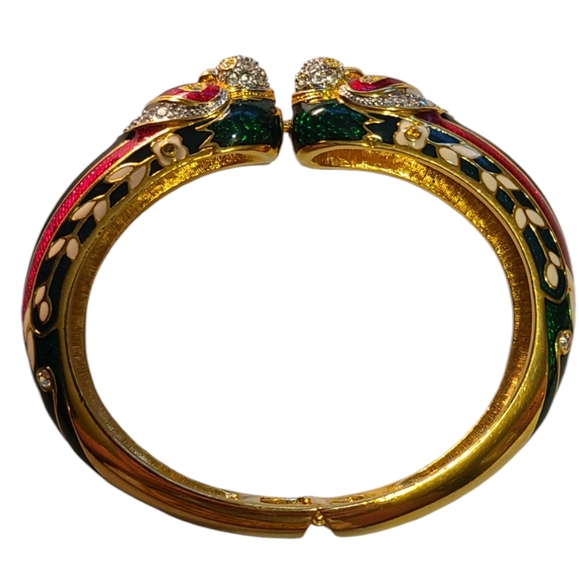 Nolan Miller Parrot Bracelet,  hinged, fits 6.5 - 7 inch wrist - Picture 2 of 2